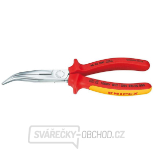 Půlkulaté kleště s břity (zobákovité) 200 mm KNIPEX 26 26 200 - 1000V. Chromováno, vícesložkové návleky VDE Půlkulaté kleště s břity (zobákovité) 200 mm KNIPEX 26 26 200 - 1000V. Chromováno, vícesložkové návleky VDE gallery main image
