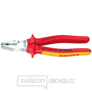 Silové kombinované kleště 225 mm - VDE 1000V. KNIPEX 02 06 225 - chromováno, vícesložkové návleky Silové kombinované kleště 225 mm - VDE 1000V. KNIPEX 02 06 225 - chromováno, vícesložkové návleky gallery main image