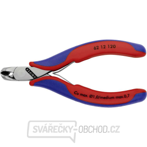 Štípací kleště s šikmými břity pro elektroniku KNIPEX 62 12 120 Štípací kleště s šikmými břity pro elektroniku KNIPEX 62 12 120 gallery main image