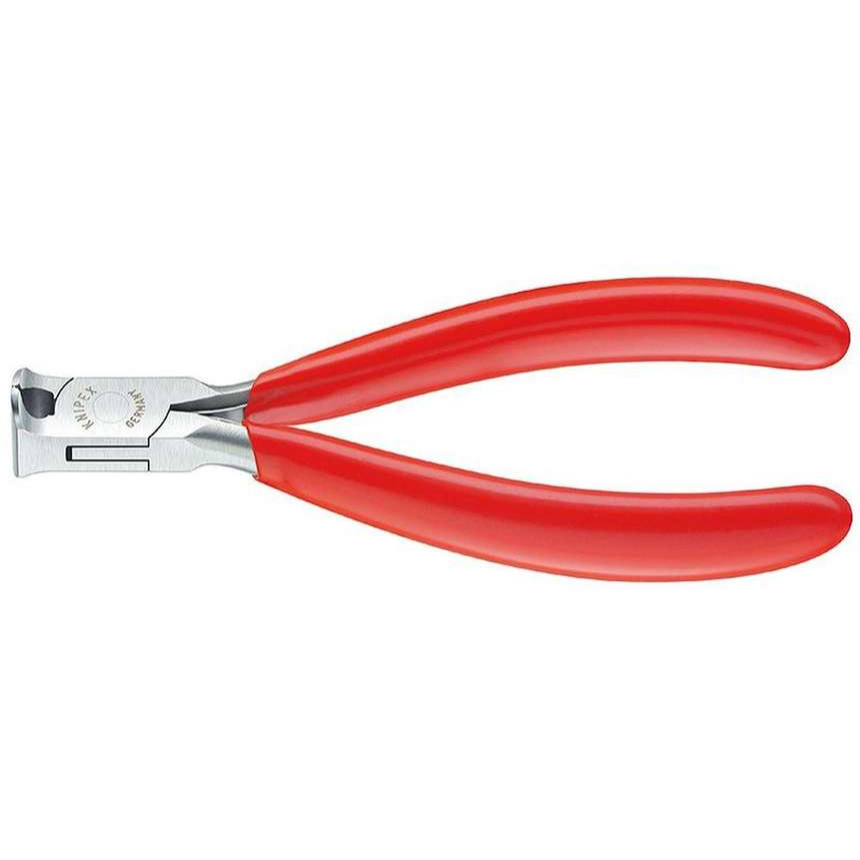 Čelní štípací kleště pro elektroniku 115 mm KNIPEX 64 01 115 - leštěná hlava, plastové návleky 64 01 115