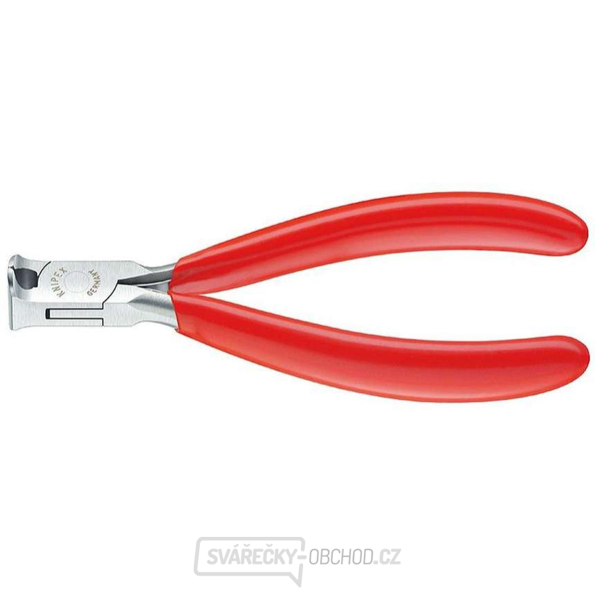 Čelní štípací kleště pro elektroniku 115 mm KNIPEX 64 01 115 - leštěná hlava, plastové návleky