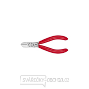 Boční štípací kleště pro elektroniku 130 mm KNIPEX 77 01 130 - leštěná hlava, plastové návleky gallery main image