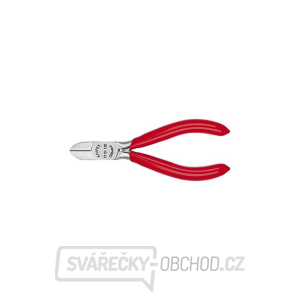 Boční štípací kleště pro elektroniku 130 mm KNIPEX 77 01 130 - leštěná hlava, plastové návleky gallery main image