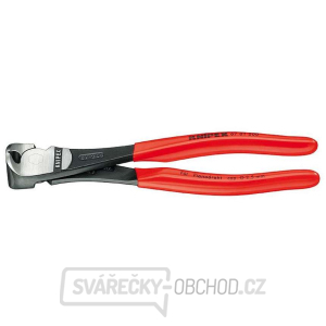 Čelní silové štípací kleště 200 mm KNIPEX 67 01 200 - leštěná hlava, plastové návleky gallery main image