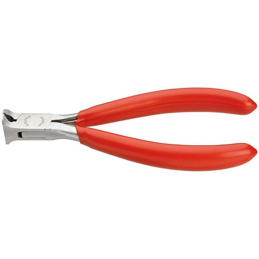 Čelní štípací kleště pro elektroniku 115 mm KNIPEX 64 11 115 - leštěná hlava, plastové návleky 64 11 115