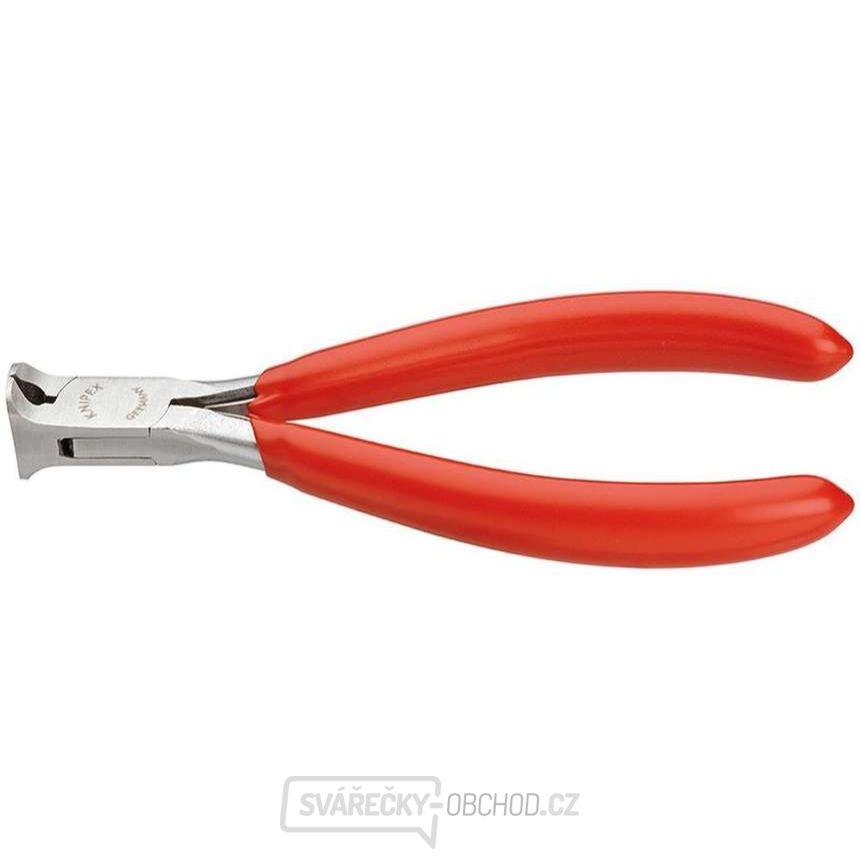 Čelní štípací kleště pro elektroniku 115 mm KNIPEX 64 11 115 - leštěná hlava, plastové návleky