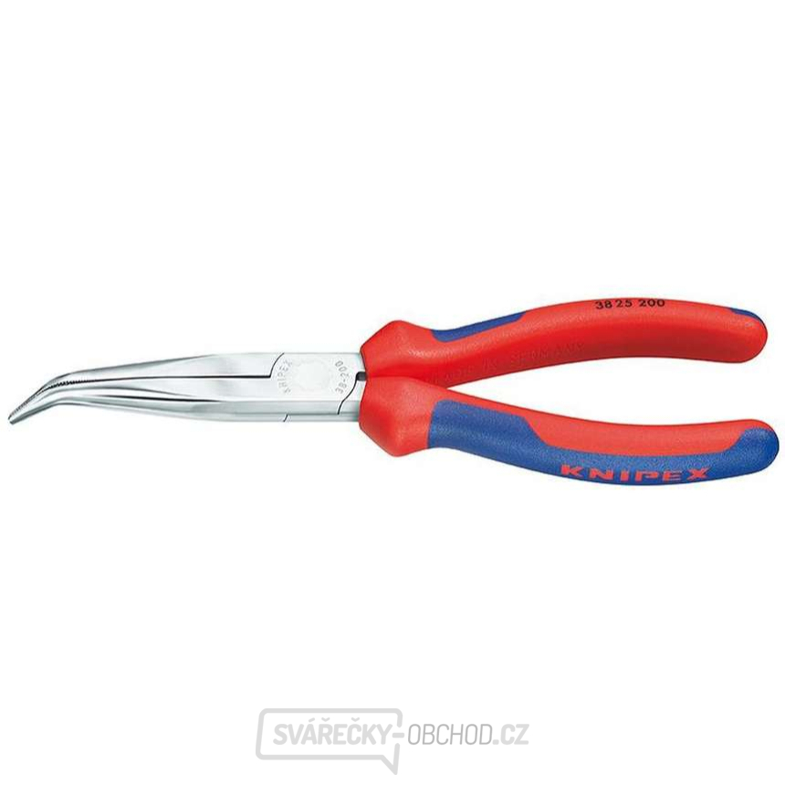 Půlkulaté kleště pro mechaniky 200 mm KNIPEX 38 25 200. Chromováno, vícesložkové návleky Půlkulaté kleště pro mechaniky 200 mm KNIPEX 38 25 200. Chromováno, vícesložkové návleky gallery main image