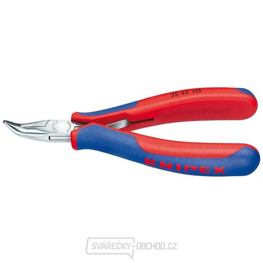 Montážní kleště pro elektroniku 115 mm KNIPEX 35 42 115 - leštěná hlava, vícesložkové návleky