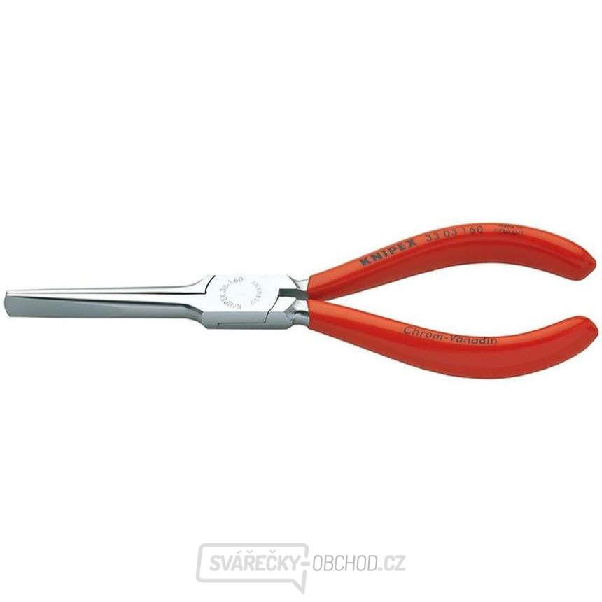Ploché kleště 160 mm KNIPEX 33 03 160 - chromováno, plastové návleky