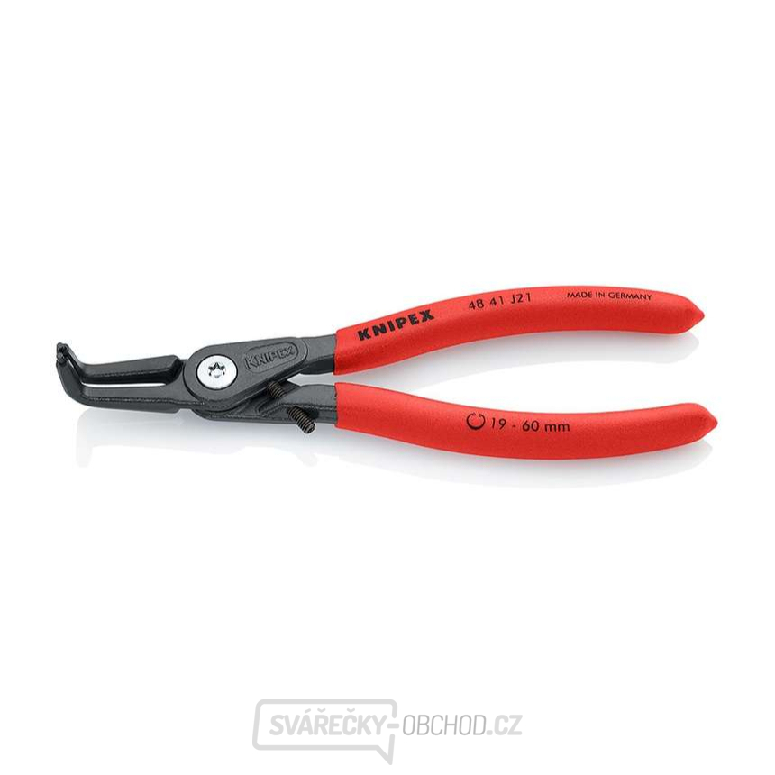 Kleště precizní pro pojistné kroužky vnitřní KNIPEX 48 41 J21, 165 mm - protiskluzová rukojeť