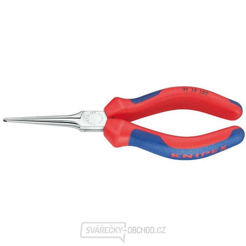 Půlkulaté jehlové kleště pro uchopení 160 mm KNIPEX 31 15 160 - chromováno, vícesložkové návleky Půlkulaté jehlové kleště pro uchopení 160 mm KNIPEX 31 15 160 - chromováno, vícesložkové návleky gallery main image