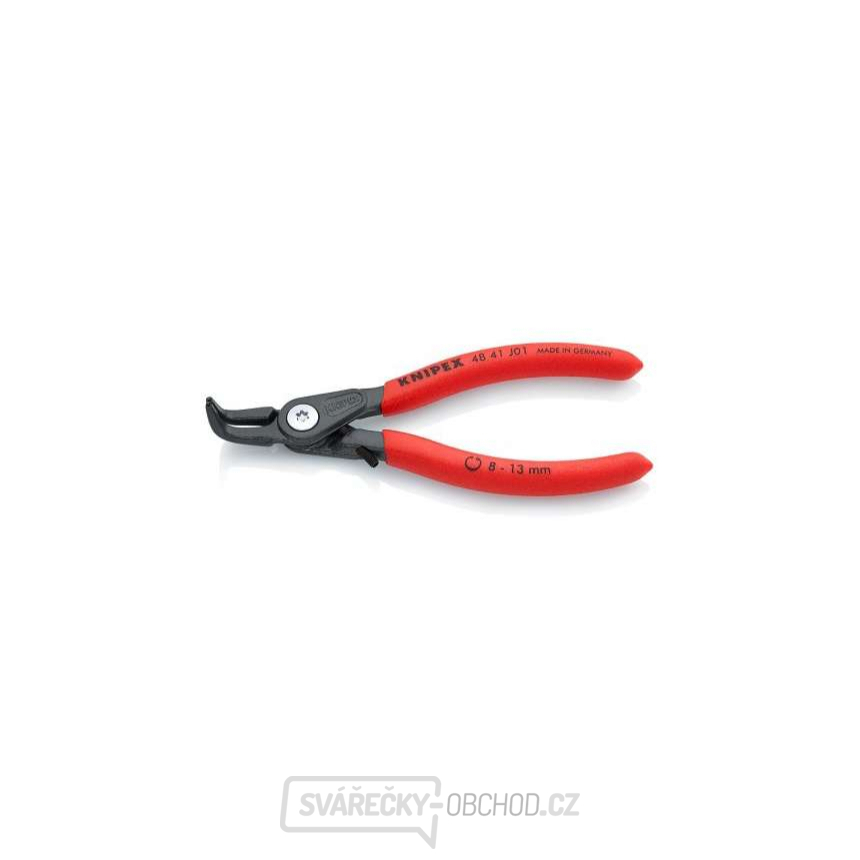 Kleště precizní pro pojistné kroužky vnitřní KNIPEX 48 41 J01, 130 mm - protiskluzová rukojeť Kleště precizní pro pojistné kroužky vnitřní KNIPEX 48 41 J01, 130 mm - protiskluzová rukojeť gallery main image