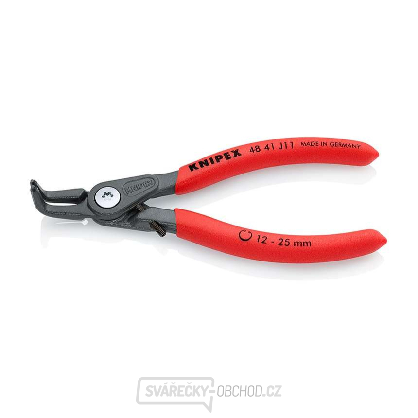 Kleště precizní pro pojistné kroužky vnitřní KNIPEX 48 41 J11, 130 mm - protiskluzová rukojeť