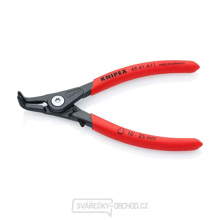 Kleště precizní pro pojistné kroužky vnější KNIPEX 49 41 A11, 130 mm - protiskluzová rukojeť