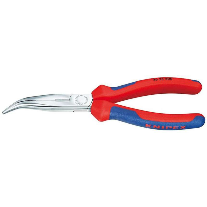 Půlkulaté kleště s břity (zobákovité) 200 mm KNIPEX 26 25 200 - chromováno, vícesložkové návleky