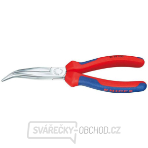 Půlkulaté kleště s břity (zobákovité) 200 mm KNIPEX 26 25 200 - chromováno, vícesložkové návleky gallery main image