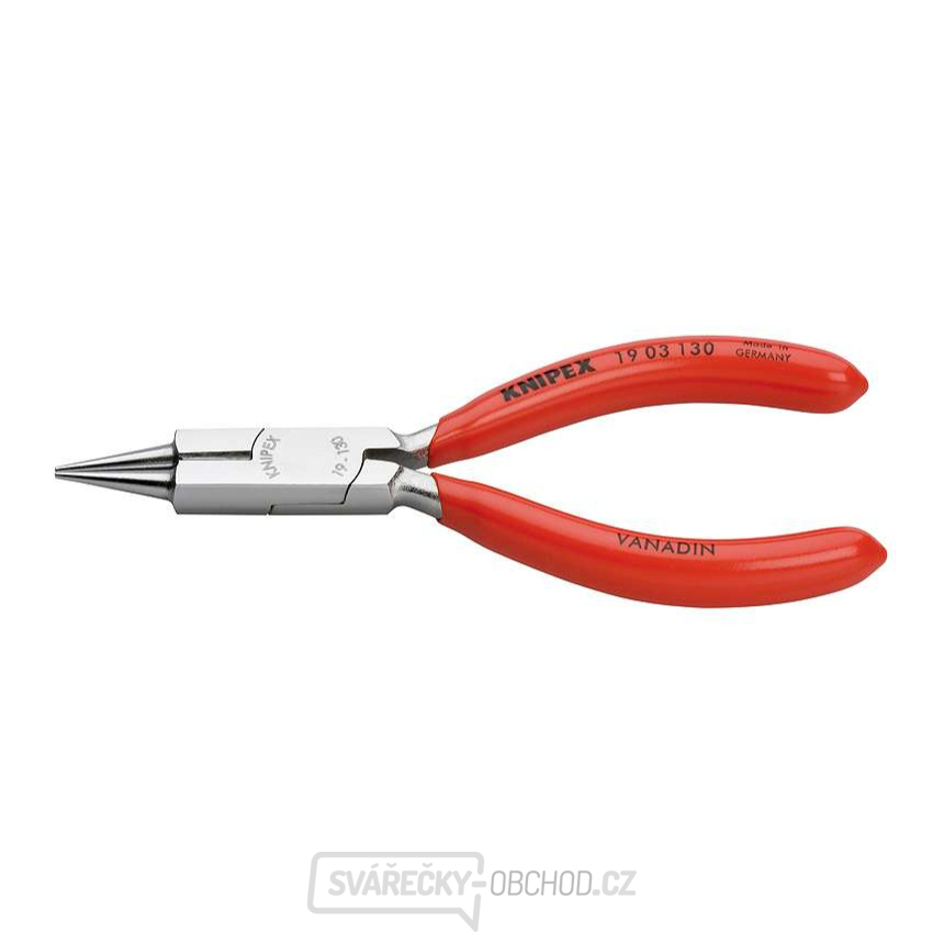 Šperkařské ohýbací kleště 130 mm KNIPEX 19 03 130 - chromováno, plastové návleky