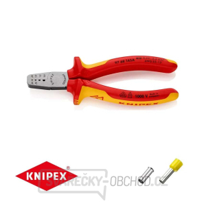 Lisovací kleště 145 mm na koncové dutinky Knipex 97 68 145 A gallery main image