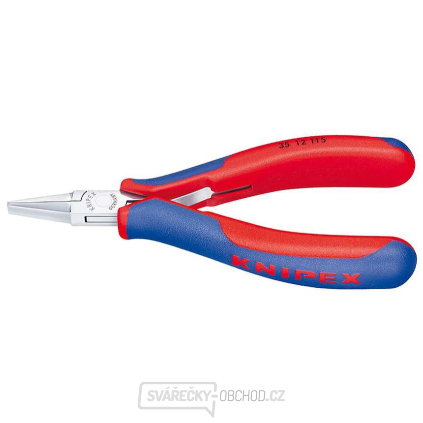 Montážní kleště pro elektroniku 115 mm  KNIPEX 35 12 115 - leštěná hlava, vícesložkové návleky