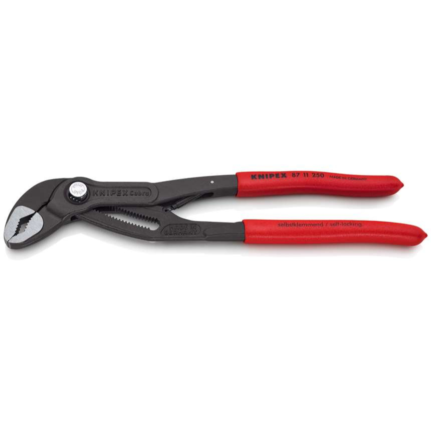 Kleště Cobra matic 250 mm KNIPEX 87 11 250 - leštěná hlava, plastové návleky 87 11 250