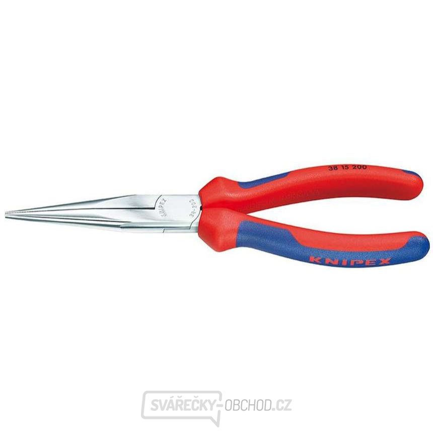 Půlkulaté kleště pro mechaniky 200 mm KNIPEX 38 15 200. Chromováno, vícesložkové návleky Půlkulaté kleště pro mechaniky 200 mm KNIPEX 38 15 200. Chromováno, vícesložkové návleky gallery main image