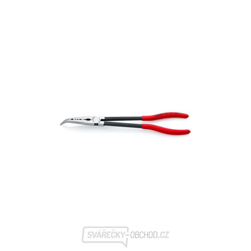 Kleště dlouhé montážní zahnuté KNIPEX 28 81 280, 280 mm - leštěná hlava, černěné