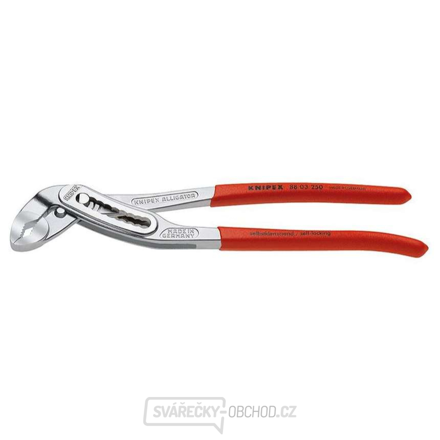 Instalatérské kleště Alligator 250 mm - KNIPEX 88 03 250. Chromováno, plastové návleky