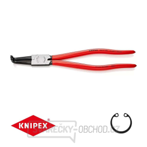 Kleště na pojistné kroužky 300 mm, vnitřní zahnuté. Knipex 44 21 J41 - DIN 5256 D. Leštěno, potažené plastem gallery main image