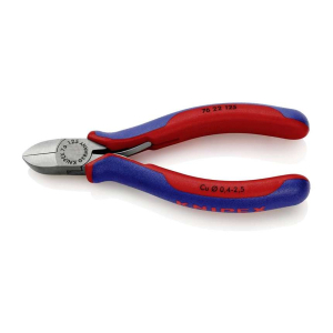 Boční štípací kleště pro elektromechaniky 125 mm KNIPEX 76 22 125 - leštěná hlava, vícesložkové návleky gallery main image