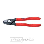 Kabelové nůžky 165 mm KNIPEX 95 11 165 - leštěná hlava, plastové návleky gallery main image