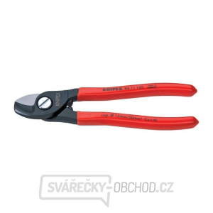 Kabelové nůžky 165 mm KNIPEX 95 11 165 - leštěná hlava, plastové návleky Kabelové nůžky 165 mm KNIPEX 95 11 165 - leštěná hlava, plastové návleky gallery main image