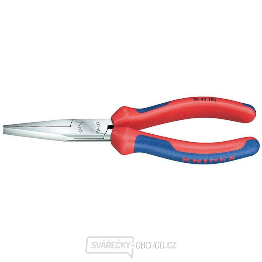 Kleště pro mechaniky 190 mm KNIPEX 38 45 190 - chromováno, vícesložkové návleky Kleště pro mechaniky 190 mm KNIPEX 38 45 190 - chromováno, vícesložkové návleky gallery main image