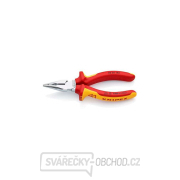 Kleště kombinované úzké ploché VDE KNIPEX 08 26 145, 145 mm - pochromované kleště, izolované vícesložkovými návleky Kleště kombinované úzké ploché VDE KNIPEX 08 26 145, 145 mm - pochromované kleště, izolované vícesložkovými návleky gallery main image