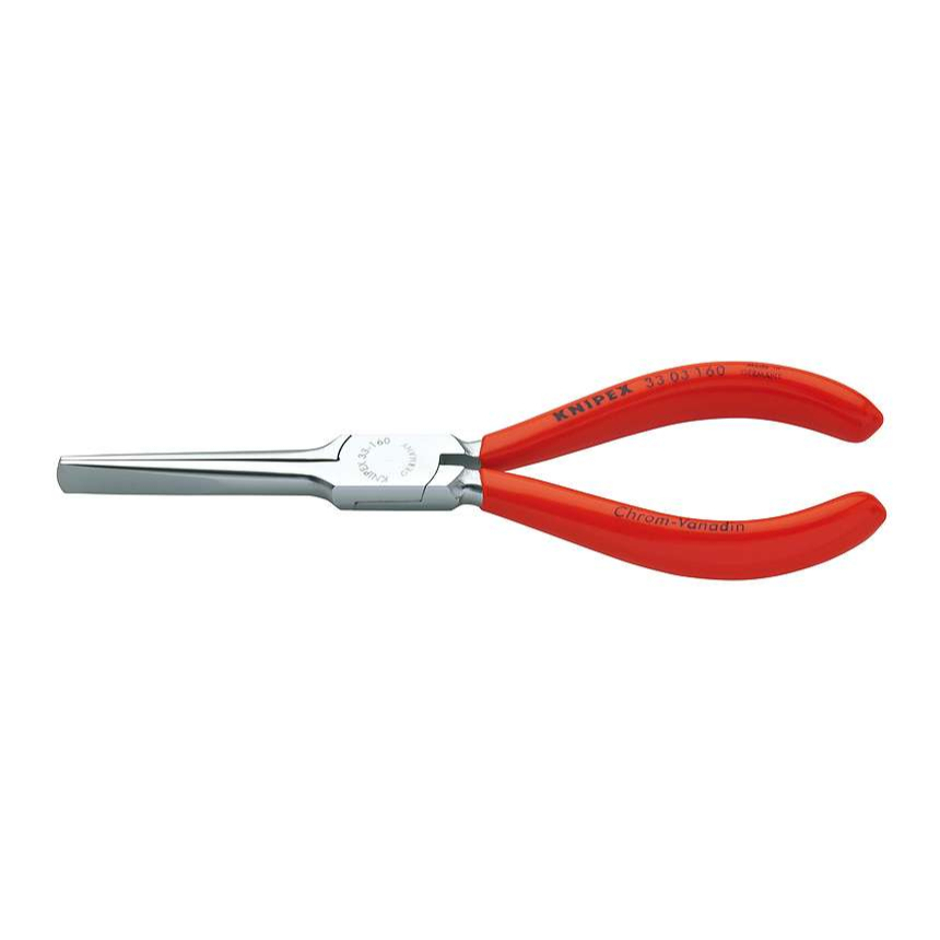 Ploché kleště 160 mm KNIPEX 33 01 160 - leštěná hlava, plastové návleky 33 01 160