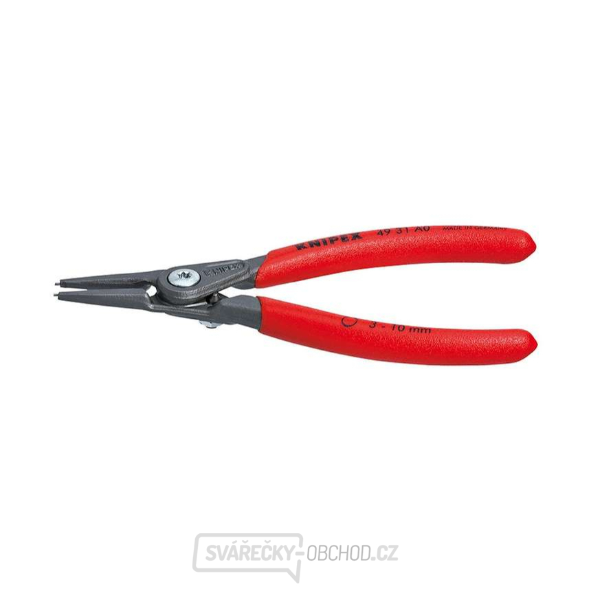 Kleště precizní pro pojistné kroužky vnější KNIPEX 49 31 A1, 165 mm - protiskluzová rukojeť