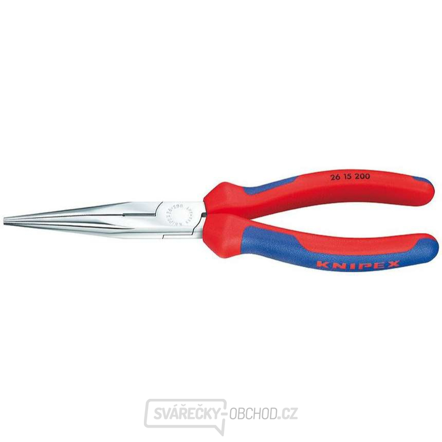 Půlkulaté kleště s břity (zobákovité) 200 mm. KNIPEX 26 15 200 - chromováno, vícesložkové návleky