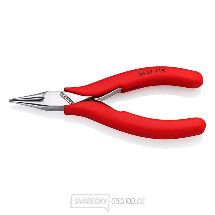 Montážní kleště pro elektroniku 115 mm KNIPEX 35 31 115 - leštěná hlava, plastové návleky