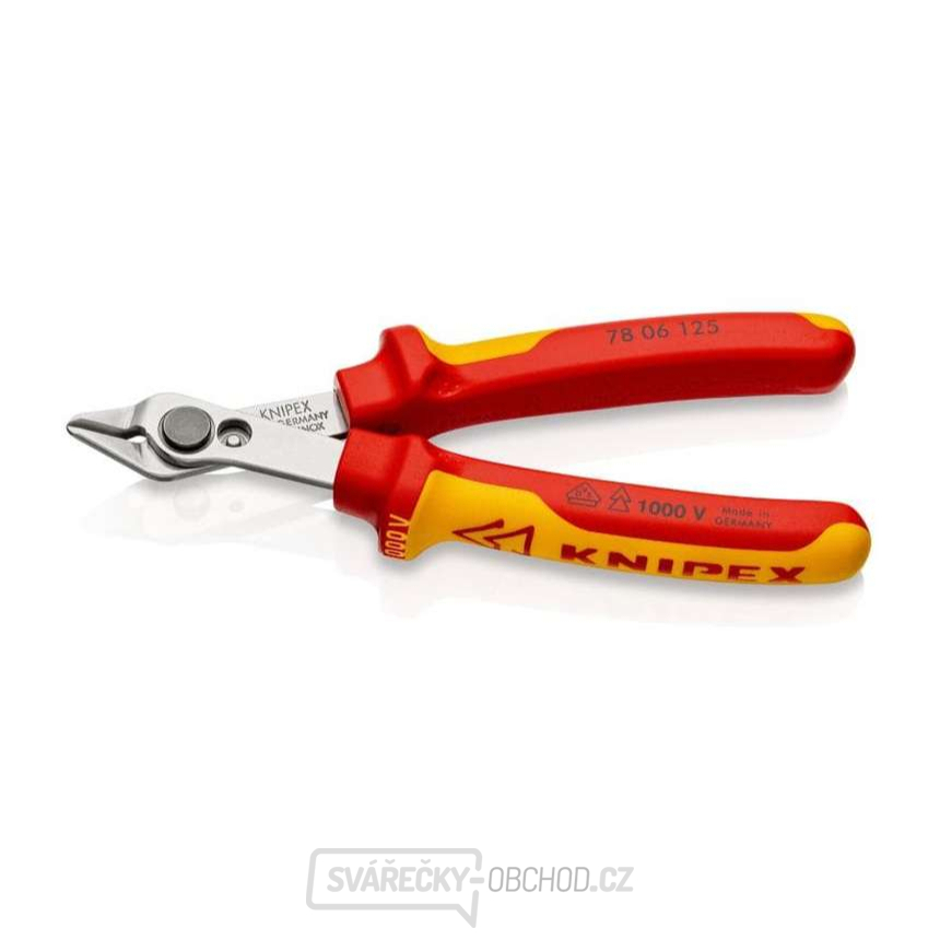 Izolované elektronické kleště 125 mm Super Knips® VDE Knipex 78 06 125 Izolované elektronické kleště 125 mm Super Knips® VDE Knipex 78 06 125 gallery main image