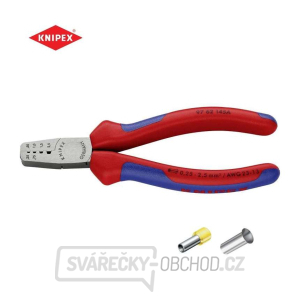 Lisovací kleště 145 mm na dutinky Knipex 97 62 145 A - leštěná hlava, vícesložkové návleky gallery main image