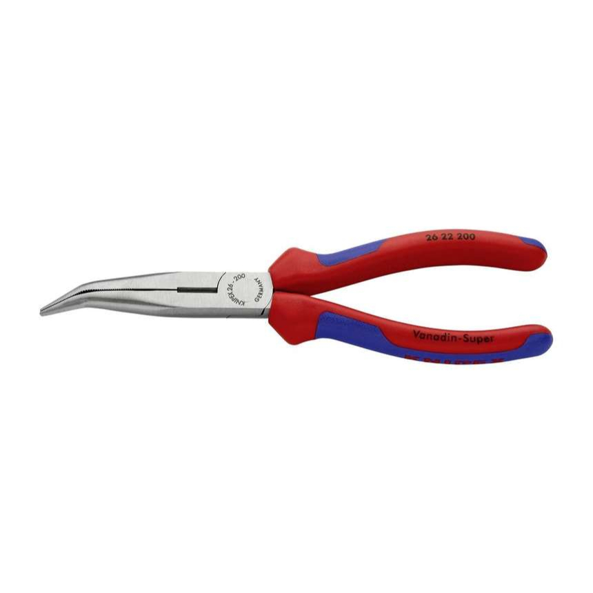 Půlkulaté kleště s břity (zobákovité) 200 mm KNIPEX 26 22 200 - leštěná hlava, vícesložkové návleky