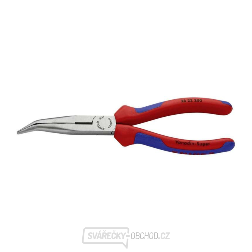 Půlkulaté kleště s břity (zobákovité) 200 mm KNIPEX 26 22 200 - leštěná hlava, vícesložkové návleky