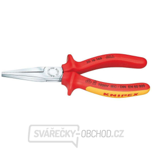 Ploché kleště typu Langbeck (s prodlouženými čelistmi) 160 mm - 1000V. KNIPEX 30 16 160 - chromováno, vícesložkové návleky VDE Ploché kleště typu Langbeck (s prodlouženými čelistmi) 160 mm - 1000V. KNIPEX 30 16 160 - chromováno, vícesložkové návleky VDE gallery main image