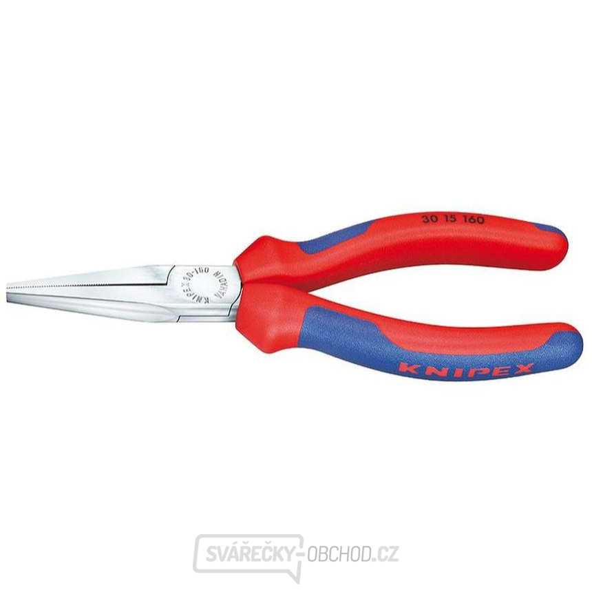 Ploché kleště typu Langbeck 190 mm (s prodlouženými čelistmi) KNIPEX 30 15 190 - chromováno, vícesložkové návleky