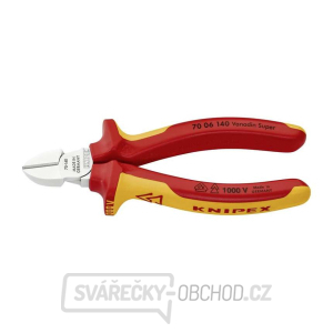 Boční štípací kleště 140 mm - 1000V. KNIPEX 70 06 140 - chromováno, vícesložkové návleky VDE Boční štípací kleště 140 mm - 1000V. KNIPEX 70 06 140 - chromováno, vícesložkové návleky VDE gallery main image