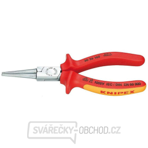 Půlkulaté kleště typu Langbeck (s prodlouženými čelistmi) 160 mm - 1000V. KNIPEX 30 36 160 - chromováno, vícesložkové návleky VDE gallery main image