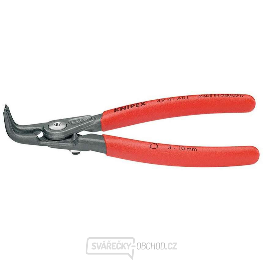 Precizní kleště na pojistné kroužky 140 mm, vnější zahnuté. Knipex - 49 41 A01 - DIN 5254 B
