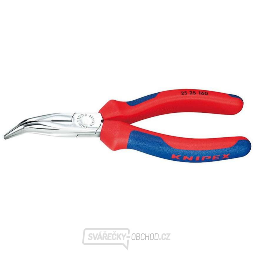 Půlkulaté kleště s břity pro radiotechniku 160 mm KNIPEX 25 25 160 - chromováno, vícesložkové návleky
