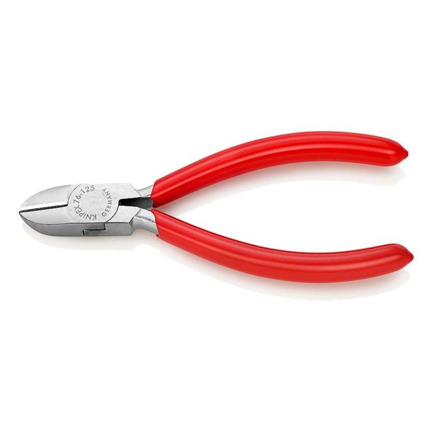 Boční štípací kleště pro elektromechaniky 125 mm KNIPEX 76 03 125 - chromováno, plastové návleky 76 03 125