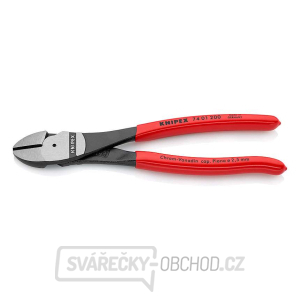 Silové boční štípací kleště 200 mm KNIPEX 74 01 200 - leštěná hlava, plastové návleky gallery main image