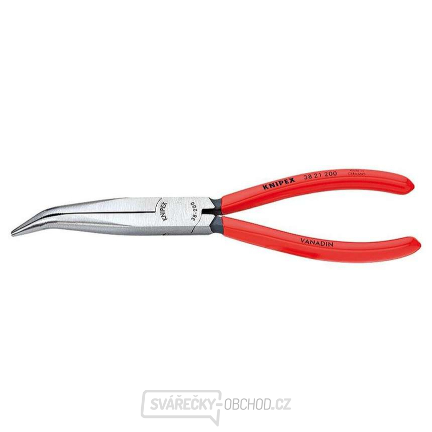 Půlkulaté kleště pro mechaniky 200 mm KNIPEX 38 21 200 - leštěná hlava, plastové návleky